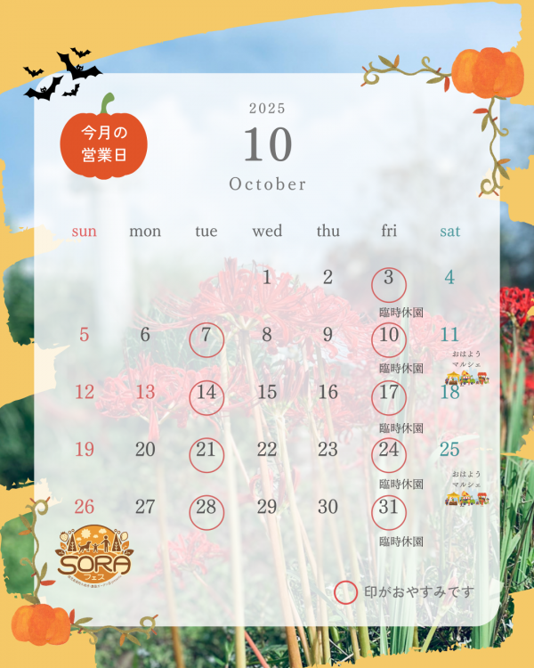 10月のガーデンカレンダー